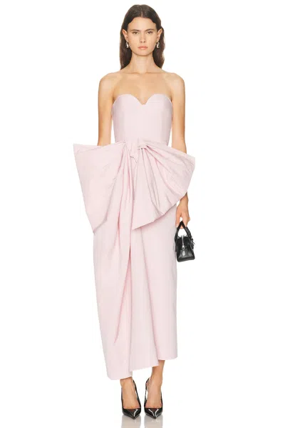 Givenchy Long Bustier Bow Dress In Pink