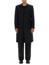 Givenchy Tailored Long Coat With Sharp Lapels In Blue