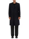Givenchy Tailored Long Coat With Sharp Lapels In Blue