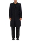 Givenchy Tailored Long Coat With Sharp Lapels In Blue