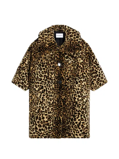 Givenchy Langer Mantel Aus Faux Fur In Braun