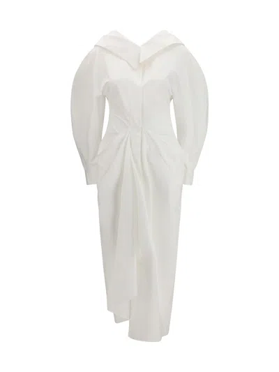 Givenchy Long Cut-out Chemisier Dress In White
