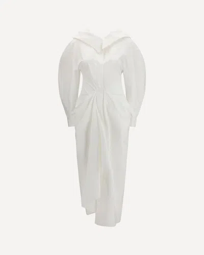 Givenchy Long Cut-out Chemisier Dress In White