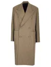 Givenchy Double-breasted Herringbone Wool Coat In Green