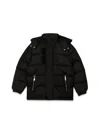 Givenchy Kids Logo Embroidered Long-sleeved Hooded Jacket In Black