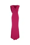 Givenchy Stretch Crepe Dress Fitted Waist Draped In Brown