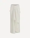 Givenchy Draped Merino Wool And Mohair Skirt In White