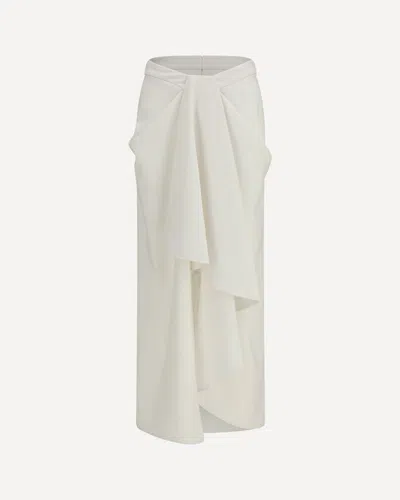 Givenchy Long Draped Wool And Mohair Skirt In Multi