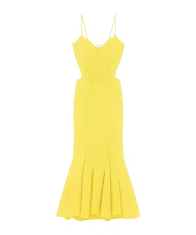 Givenchy Long Dress In Knit In Yellow