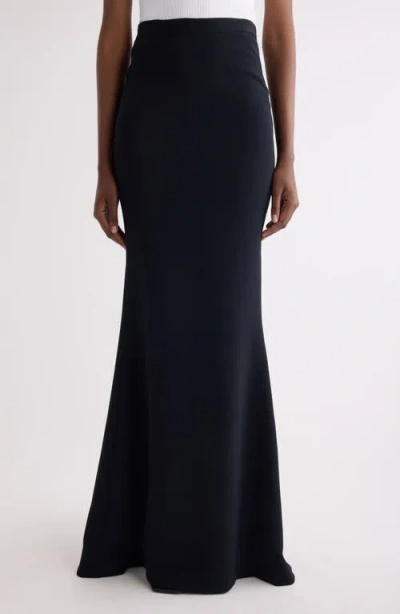 Givenchy Long Kick Back Stretch Trumpet Skirt In Black