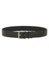 Givenchy Men Long Leather Belt In Black