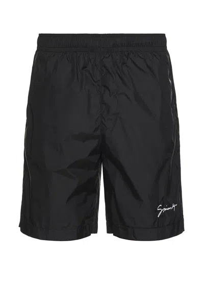 GIVENCHY LONG LOGO EMBROIDERY SWIM SHORT