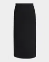 Givenchy Tailored High-waisted Midi Skirt With Back Pleats In Black