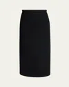 Givenchy Tailored High-waisted Midi Skirt With Back Pleats In Multi