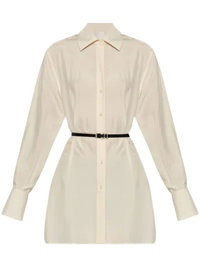 GIVENCHY LONG SHIRT WITH `VOYOU` BELT