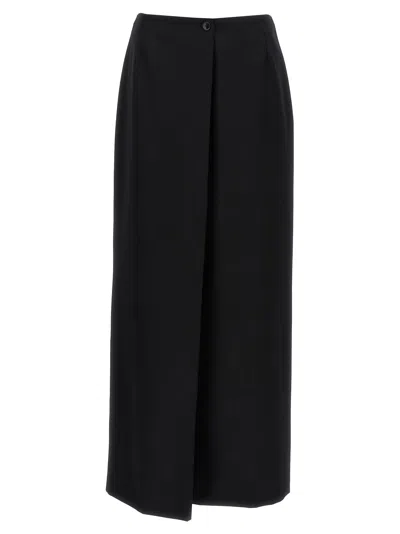Givenchy Long Skirt Back Slit Skirts In Black