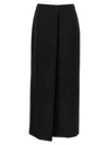 Givenchy Wool And Mohair Long Skirt In Black