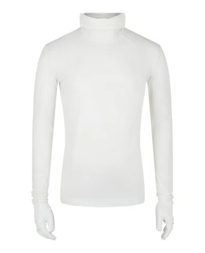 Givenchy Long Sleeve Balaclava Shirt With Gloves In White