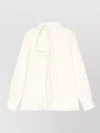 Givenchy Long Sleeve Blouse Draped Bow Detail In Neutral