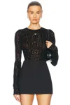 Givenchy Long Sleeve Bodysuit In Black