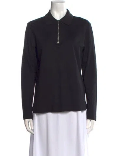 Pre-owned Givenchy Long Sleeve Button-up Top In Black