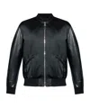 Givenchy Men Cotton And Nylon Jacket With Leather Sleeves In Black