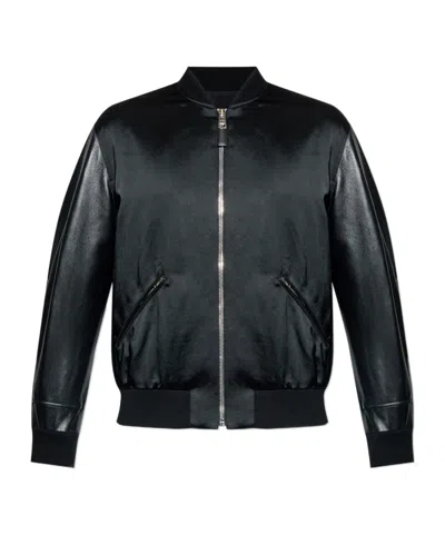 Givenchy Logo-lettering Bomber Jacket In Black