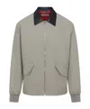 Givenchy Contrast-collar Bomber Jacket In Gray