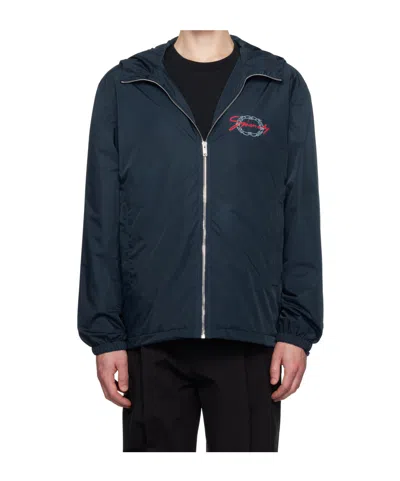 Givenchy Long Sleeve Casual Jacket In Navy Blue