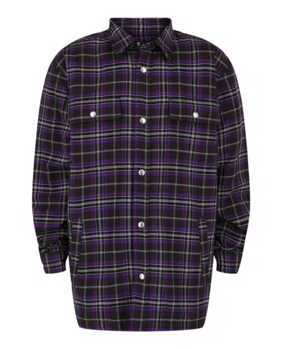 Givenchy Long Sleeve Check Shirt In Black