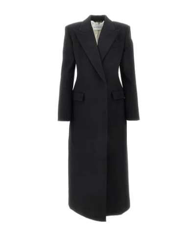 Givenchy Long Sleeve Coat In Black