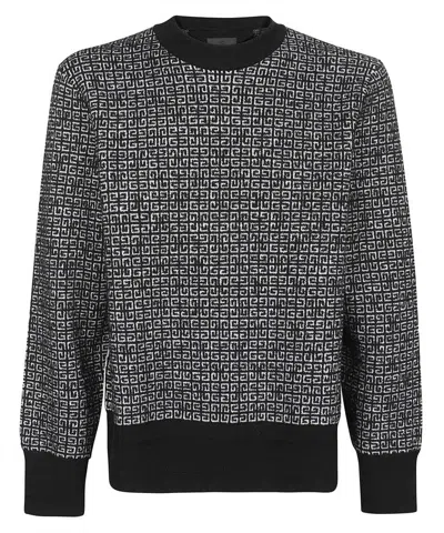 Givenchy Long Sleeve Crew-neck Sweater In Black