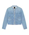 Givenchy Jacket In Denim With 4g Jewel Button In Blue