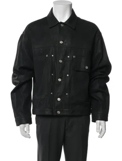 Pre-owned Givenchy Long Sleeve Denim Shirt In Black