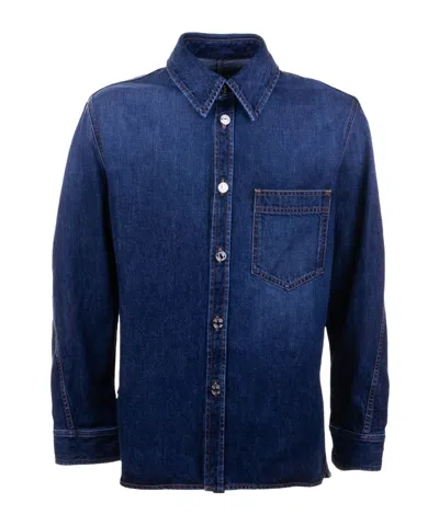 GIVENCHY OVERSHIRT IN HERRINGBONE DENIM
