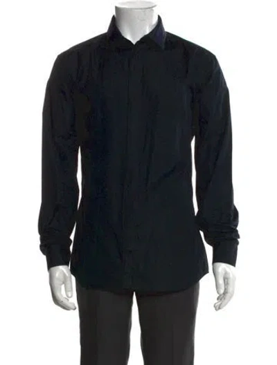 Pre-owned Givenchy Long Sleeve Dress Shirt In Black