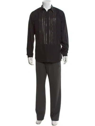 Pre-owned Givenchy Long Sleeve Dress Shirt In Black