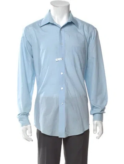 Pre-owned Givenchy Long Sleeve Dress Shirt In Blue
