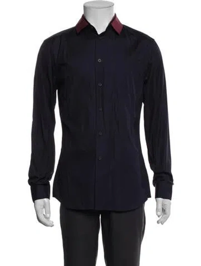 Pre-owned Givenchy Long Sleeve Dress Shirt In Blue