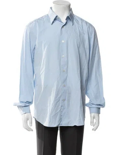 Pre-owned Givenchy Long Sleeve Dress Shirt In Blue