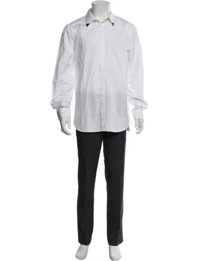 Pre-owned Givenchy Long Sleeve Dress Shirt In White