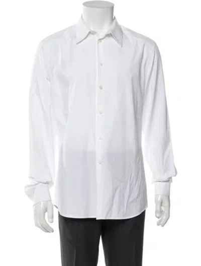 Pre-owned Givenchy Long Sleeve Dress Shirt In White