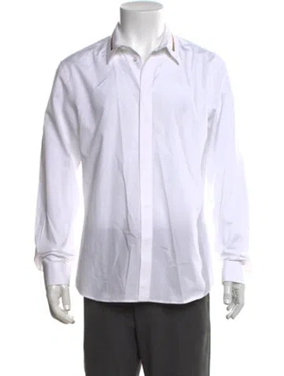 Pre-owned Givenchy Long Sleeve Dress Shirt In White