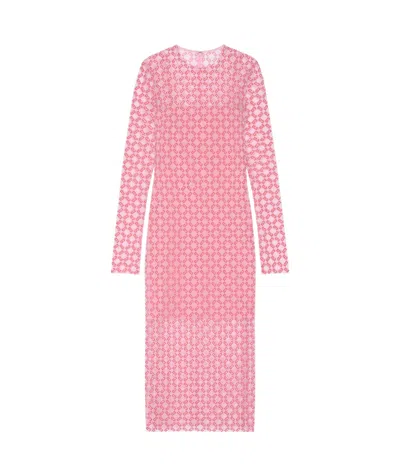 Givenchy Dress In Monogram 72 Tulle In Skin Rose