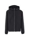 Givenchy Zip-up Drawstring Hooded Coat In Black