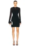 Givenchy Long Sleeve Mini Dress In Black