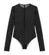 Givenchy Logo Monogram Semi-sheer Bodysuit