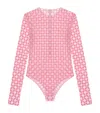 Givenchy Monogram 72 Mesh Fitted Bodysuit In Pink