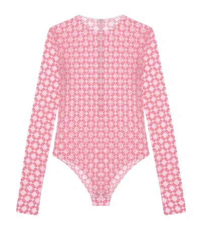 GIVENCHY LONG-SLEEVE MONOGRAM 72 BODYSUIT