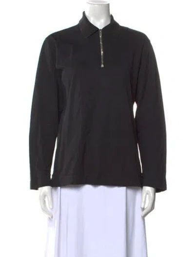 Pre-owned Givenchy Long Sleeve Polo In Black